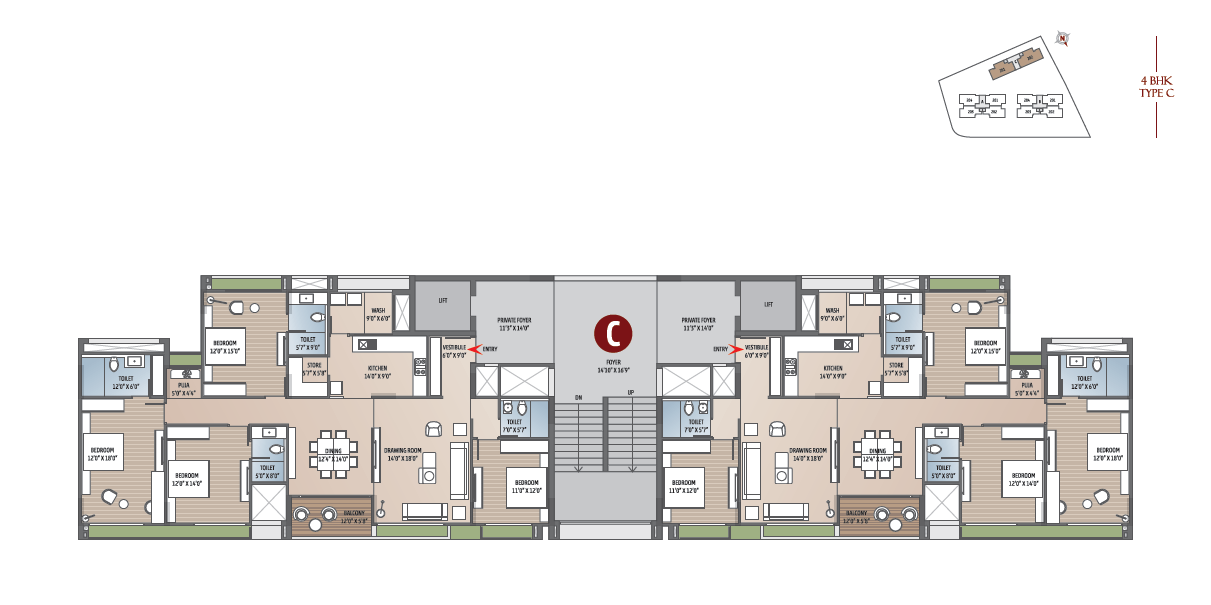 4 BHK 433 Sq. Yards Residential Flat / Appartment for Sale in Chandkheda Ahmedabad - Media 6